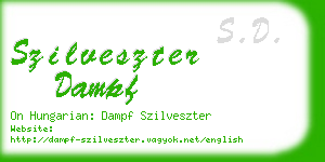 szilveszter dampf business card